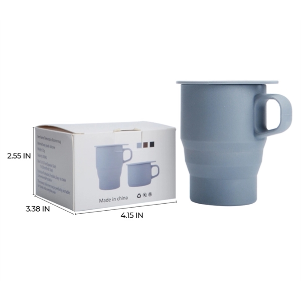 10 ounce collapsible silicone mug with handle and lid.... from ASI 37218 Athena Promo (tm)