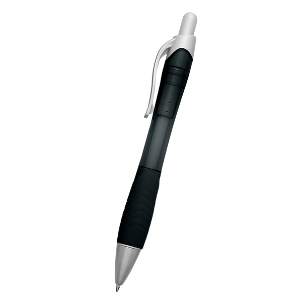 Ballpoint pen with contoured rubberized grip.... from ASI 61125 Hit Promotional Products / Hit®