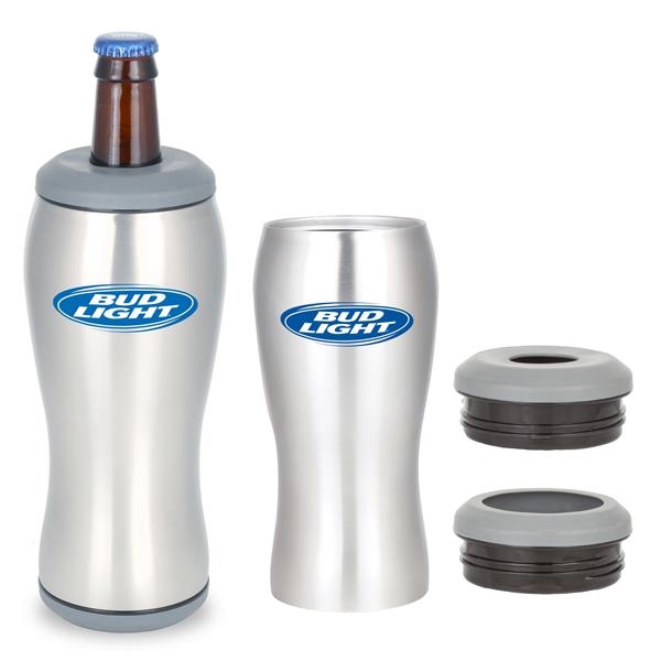 Stainless Steel Bottle & Can Insulator.... from ASI 46755 Cosmo Promos