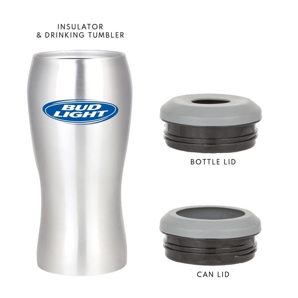 Stainless Steel Bottle & Can Insulator.... from ASI 46755 Cosmo Promos