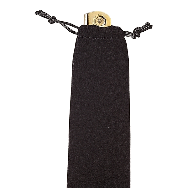 Black velveteen 1 5/8" x 6 1/2" pull-string sack for waiter's... from ASI 55450 Franmara Inc