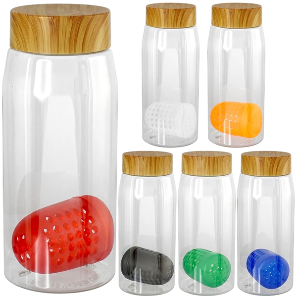 Bamboo Pattern 25 oz. Recycled Bottle with Floating Infuser... from ASI 30208 A P Specialties / AP Specialties
