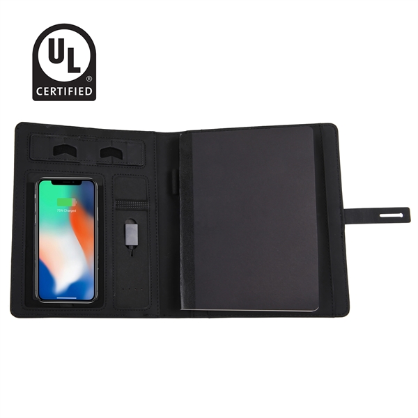 Powerbank Journal Padfolio with wireless charging or cable charging.... from ASI 46755 Cosmo Promos