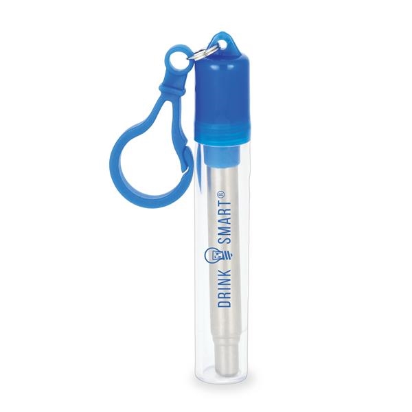 Portable straw features silicone tip for easy drinking, eco-friendly and sustainable.... from ASI 46755 Cosmo Promos