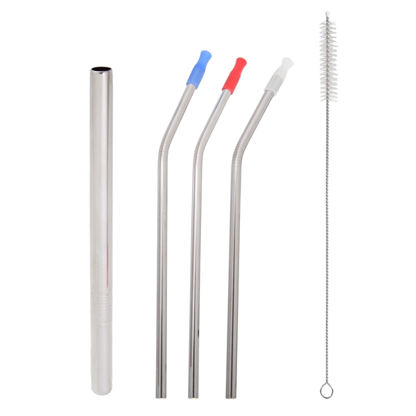 Utensil set includes spoon, fork, knife, 3" x 1/4" straws w/... from ASI 46755 Cosmo Promos