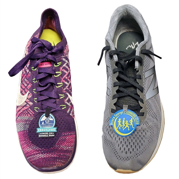 Custom Full Color Dye Sublimation Shoe Tags with hole and plastic... from ASI 90160 Suntex Industries