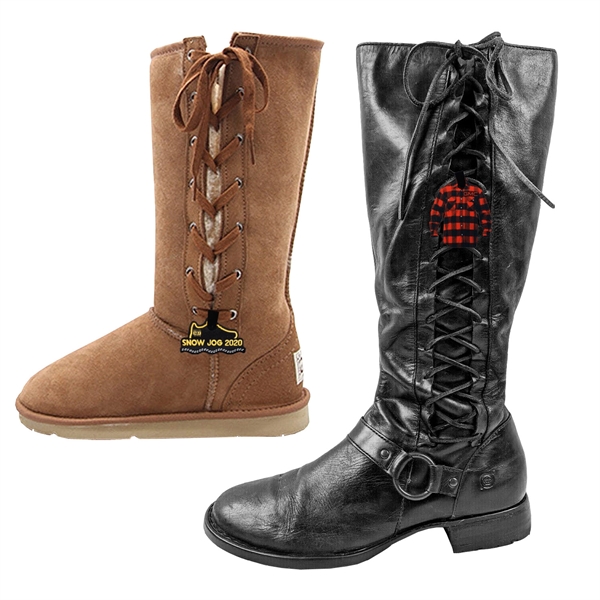 Custom Full Color Dye Sublimation Shoe Tags with hole and plastic... from ASI 90160 Suntex Industries