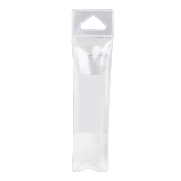 Clear PVC flexible material plastic pouch with rack hang tag... from ASI 55450 Franmara Inc