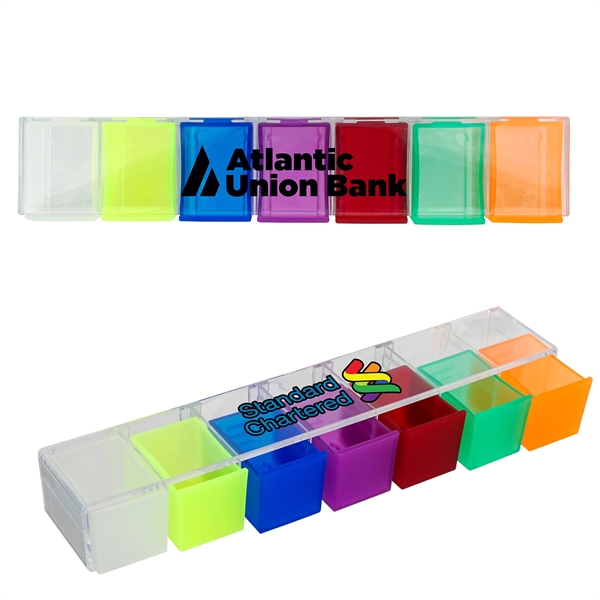 COLORFUL BLOCK PILL CASE... from ASI 30208 A P Specialties / AP Specialties