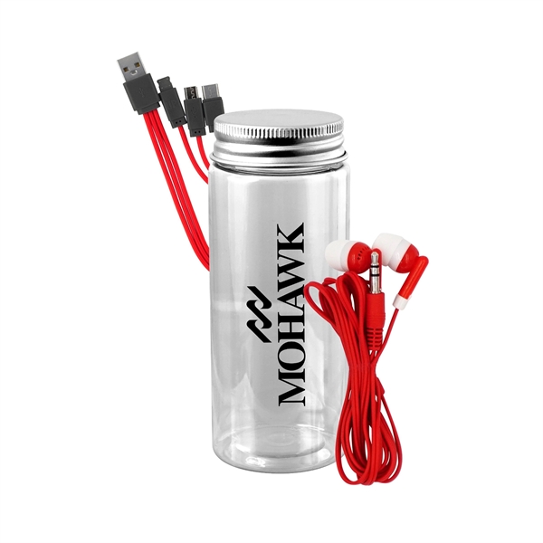 BOTTLED CABLE EAR BUD SET... from ASI 30208 A P Specialties / AP Specialties