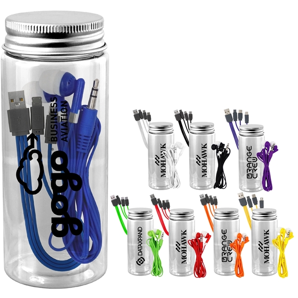 BOTTLED CABLE EAR BUD SET... from ASI 30208 A P Specialties / AP Specialties