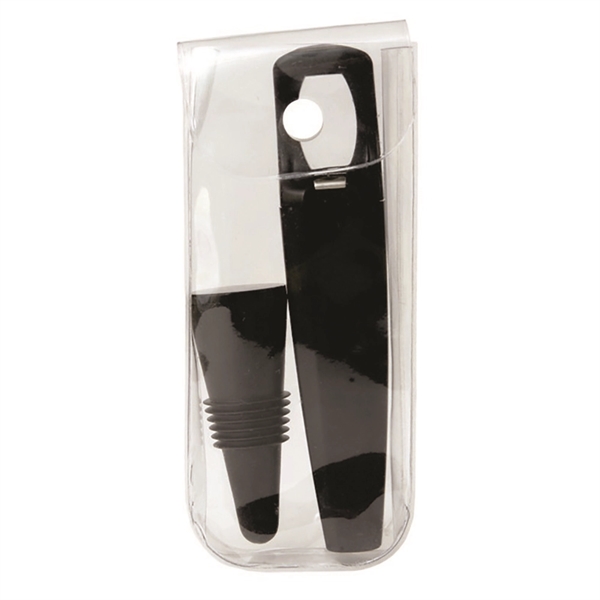 Wine kit that consists of a corkscrew and flex-sealed bottle stopper,... from ASI 55450 Franmara Inc