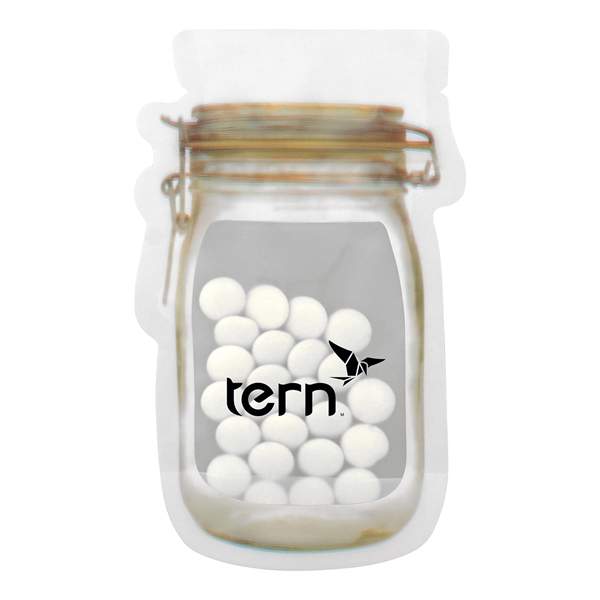 MASON JAR BAG OF PRINTED CANDY... from ASI 30208 A P Specialties / AP Specialties