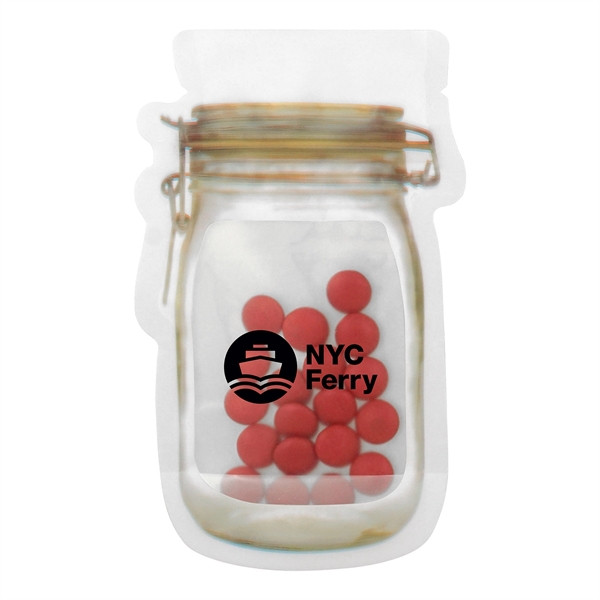 MASON JAR BAG OF PRINTED CANDY... from ASI 30208 A P Specialties / AP Specialties