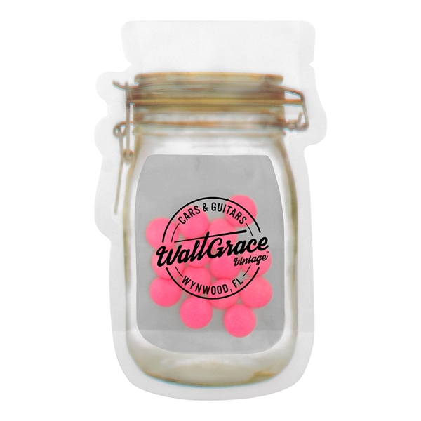 MASON JAR BAG OF PRINTED CANDY... from ASI 30208 A P Specialties / AP Specialties