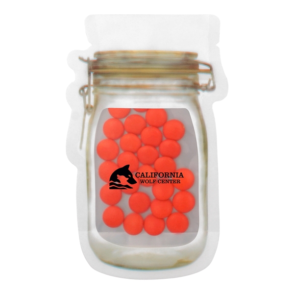 MASON JAR BAG OF PRINTED CANDY... from ASI 30208 A P Specialties / AP Specialties