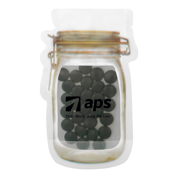 MASON JAR BAG OF PRINTED CANDY... from ASI 30208 A P Specialties / AP Specialties