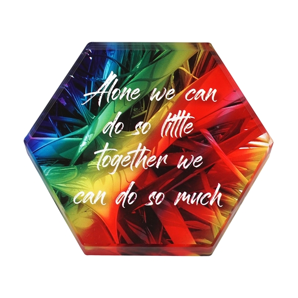 Hexagon Arcylic in Full Color Box... from ASI 30208 A P Specialties / AP Specialties