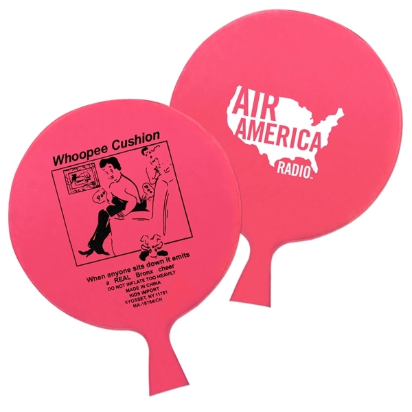 8" pink rubber whoopie cushion with imprinted graphics.... from ASI 98360 WOWLine / WOWLine®