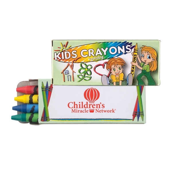 4 pack of washable crayons inside a customizable box.... from ASI 98360 WOWLine / WOWLine®