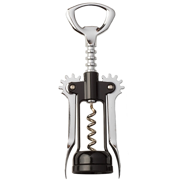 Customizable chrome plated wing corkscrew with spiral worm and colored, enameled... from ASI 55450 Franmara Inc