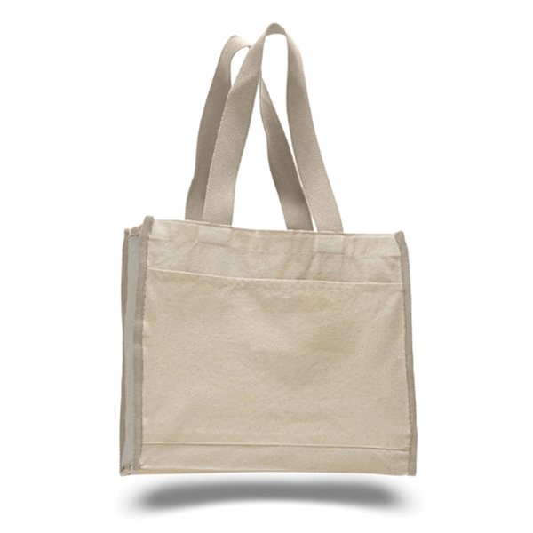 12 oz. cotton canvas tote bag with front pocket and 24... from ASI 39820 Opusline (Benmex) / Opus Line