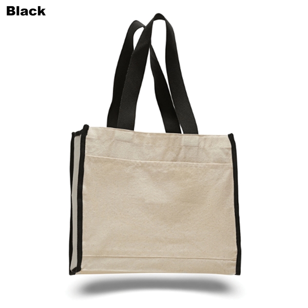 12 oz. cotton canvas tote bag with front pocket and 24... from ASI 39820 Opusline (Benmex) / Opus Line