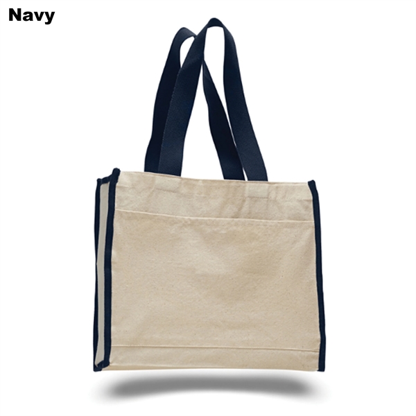 12 oz. cotton canvas tote bag with front pocket and 24... from ASI 39820 Opusline (Benmex) / Opus Line
