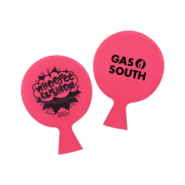 3" pink rubber whoopee cushion with pad printed graphics.... from ASI 98360 WOWLine / WOWLine®