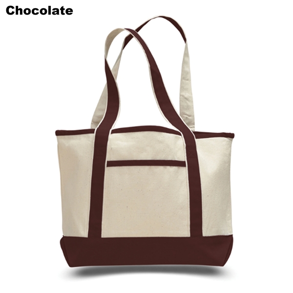 12 oz. deluxe shopping tote bag with interior zippered pocket and... from ASI 39820 Opusline (Benmex) / Opus Line