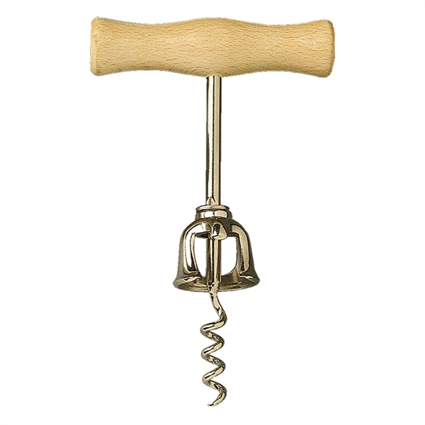 Customizable 5 1/2" x 3 3/8" Beechwood handle power corkscrew with... from ASI 55450 Franmara Inc