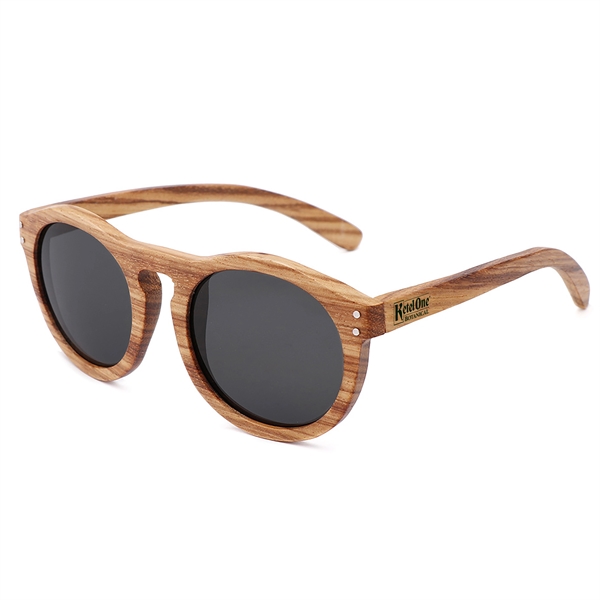 Quality zebra full wood sunglasses with dark UV400 impact resistant PC... from ASI 57371 Eyevertising / Eyevertising®