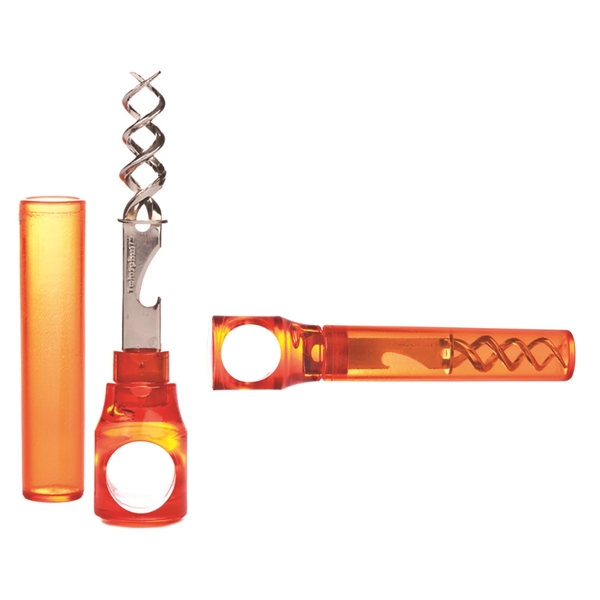 Customizable 4 5/8" triangular corkscrew with bottle cap opener. Made in... from ASI 55450 Franmara Inc
