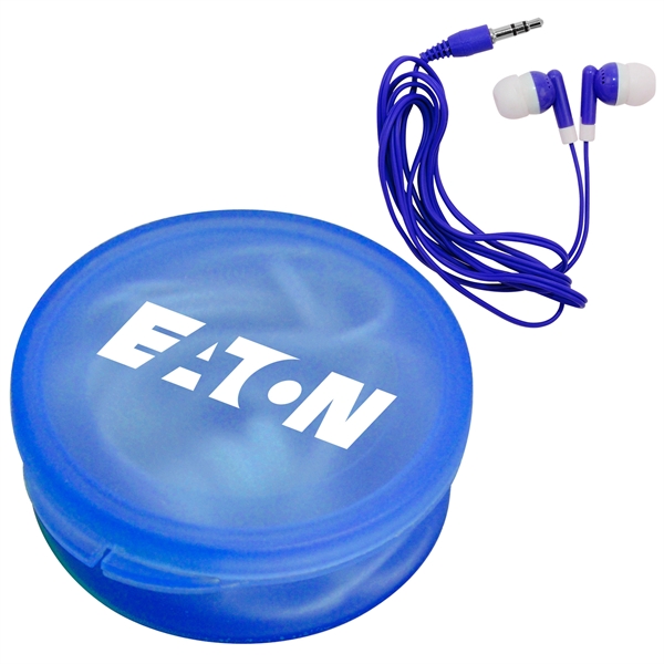 Matching Ear Buds & Round Case... from ASI 30208 A P Specialties / AP Specialties