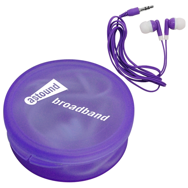 Matching Ear Buds & Round Case... from ASI 30208 A P Specialties / AP Specialties