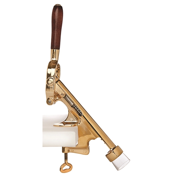 Uncorking machine that's bench-mounted with a sturdy vise clamp and wing... from ASI 55450 Franmara Inc