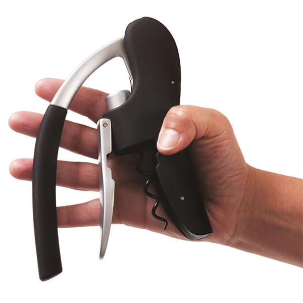 De-corker is a handheld uncorking machine with a built-in foil cutter.... from ASI 55450 Franmara Inc