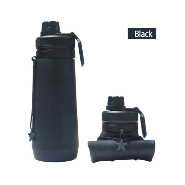 23 ounce foldable silicone water bottle with strap and drinking spout.... from ASI 37218 Athena Promo (tm)