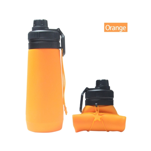 23 ounce foldable silicone water bottle with strap and drinking spout.... from ASI 37218 Athena Promo (tm)