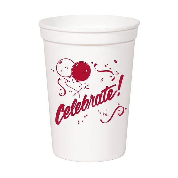 Smooth white stadium cup.... from ASI 88200 TK Sorg's - A Div of Arch Promo Group, LLC / PETITE