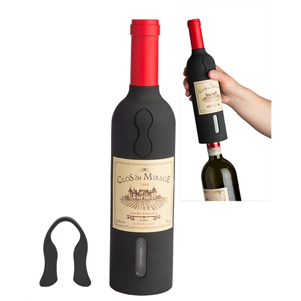 Rechargeable electric corkscrew is light but powerful and shaped like a... from ASI 55450 Franmara Inc
