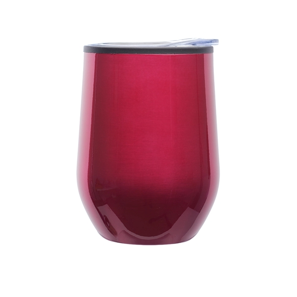 12 oz. Shelby stemless, stainless steel wine glass with a black... from ASI 39552 BEL Promo