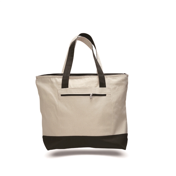 12 oz. cotton canvas zippered tote with 22" handle and front... from ASI 39820 Opusline (Benmex) / Opus Line