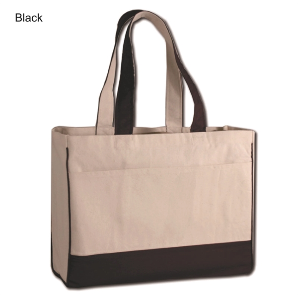 12 oz. cotton canvas tote with front pocket, interior zipper pocket... from ASI 39820 Opusline (Benmex) / Opus Line