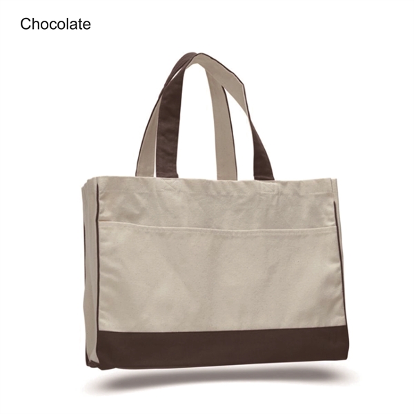 12 oz. cotton canvas tote with front pocket, interior zipper pocket... from ASI 39820 Opusline (Benmex) / Opus Line
