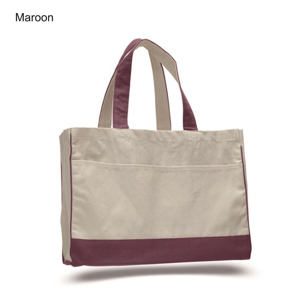 12 oz. cotton canvas tote with front pocket, interior zipper pocket... from ASI 39820 Opusline (Benmex) / Opus Line