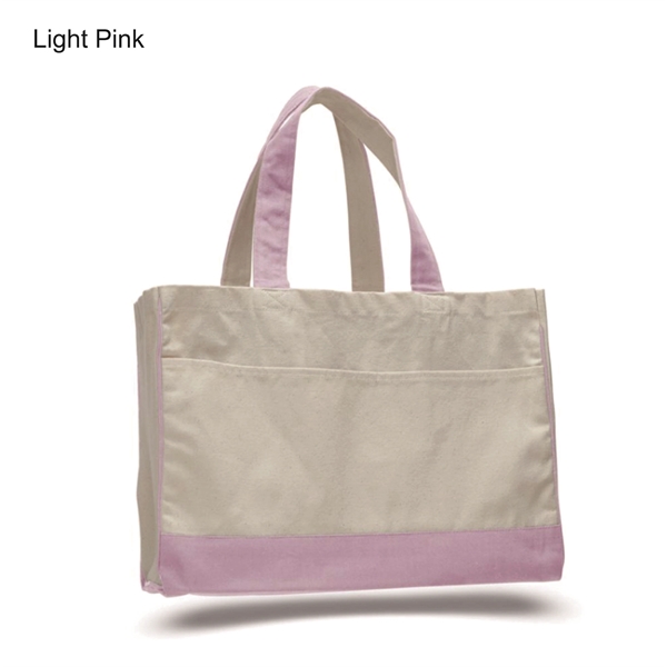 12 oz. cotton canvas tote with front pocket, interior zipper pocket... from ASI 39820 Opusline (Benmex) / Opus Line