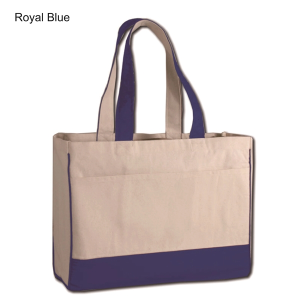 12 oz. cotton canvas tote with front pocket, interior zipper pocket... from ASI 39820 Opusline (Benmex) / Opus Line