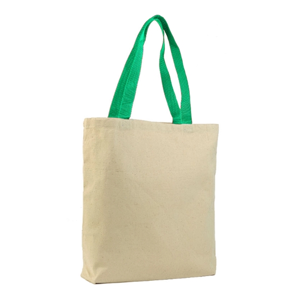 Two-tone economy tote bag made of 6 oz. cotton canva and... from ASI 39820 Opusline (Benmex) / Opus Line