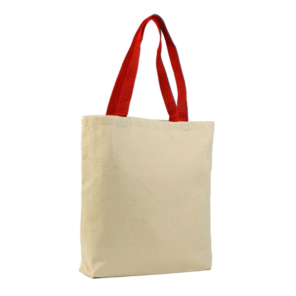 Two-tone economy tote bag made of 6 oz. cotton canva and... from ASI 39820 Opusline (Benmex) / Opus Line